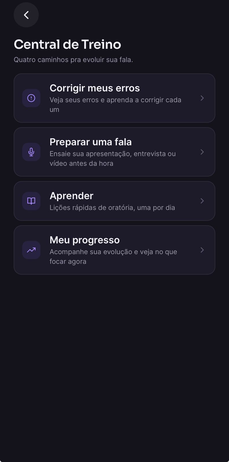 Plano de treino do Orato